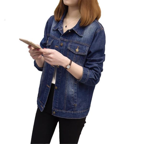 

women's denim jacket 2020 spring autumn long sleeve basic jeans jacket women's loose wild casual coat female jacket outwear y285, Black;brown