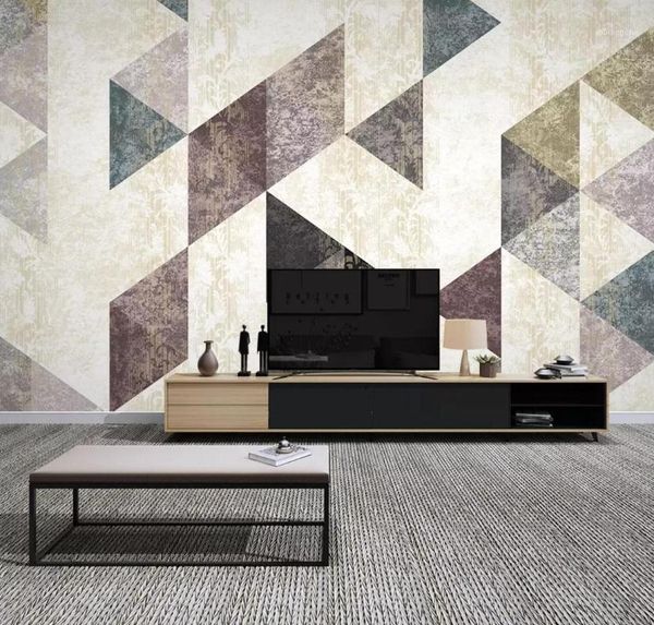 

wallpapers [self-adhesive] 3d triangle 182990 wall paper mural print decal murals1