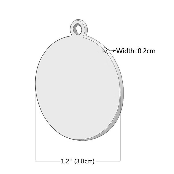 

stainless steel personalized dog id tag customized engraved cat pet tags kitten name phone no. nameplate round b sqcmny