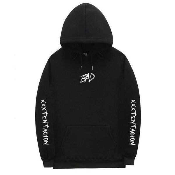 

новое прибытие xxxtentacion толстовки мужчины женщины зимние осенние хлопок толстовка худушки xxxtentacion плохой печать унылый сердце хип-х, Black