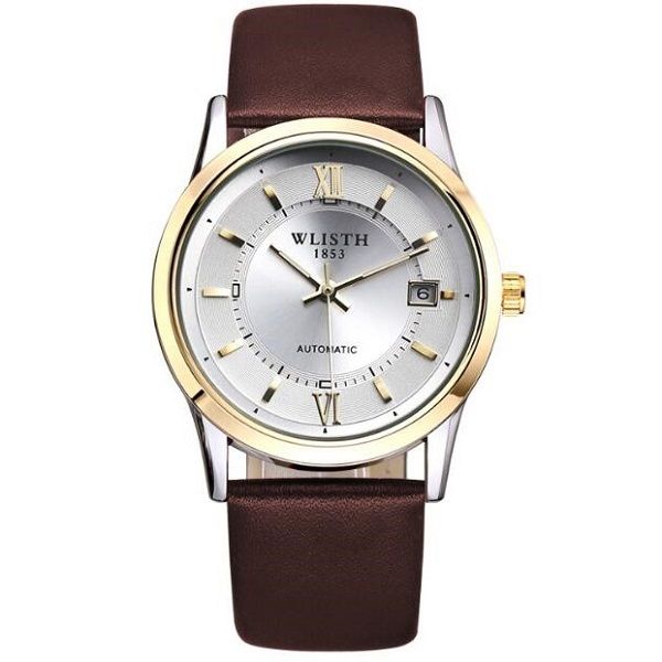 

wristwatches watches wholesale mechanical watches high definition noctilucan effect waterproof charm black style bussiness men watch, Slivery;brown