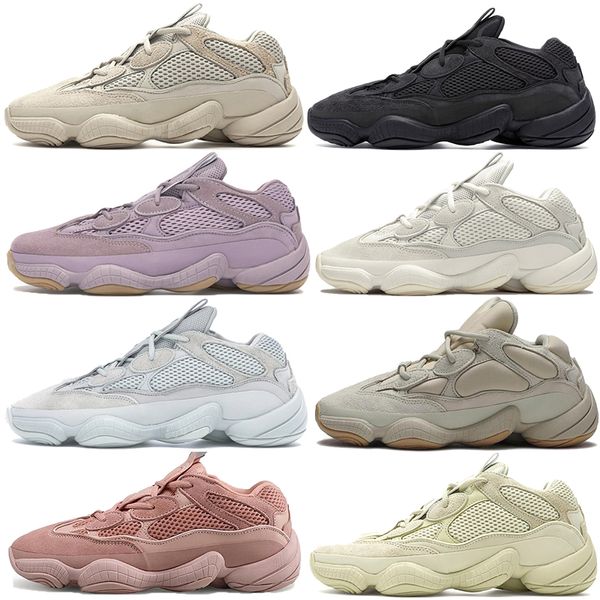 

desert rat 500 stone bone white running shoes mens womens super moon yellow utility black blush salt runner kanye west sports sneakers