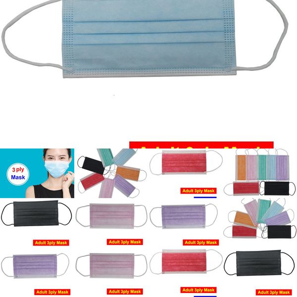 

disposal manufacturer facial wholesale 3 ply paty black fabric mask case filter 1