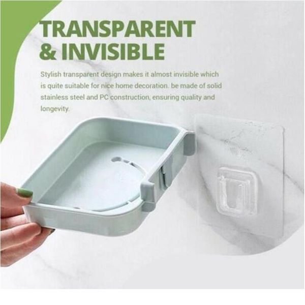 

1/5/10/20pcs double-sided adhesive wall hooks storage hanging kitchen bathroom accessory clear double-sided adhesive wa wmtfwk