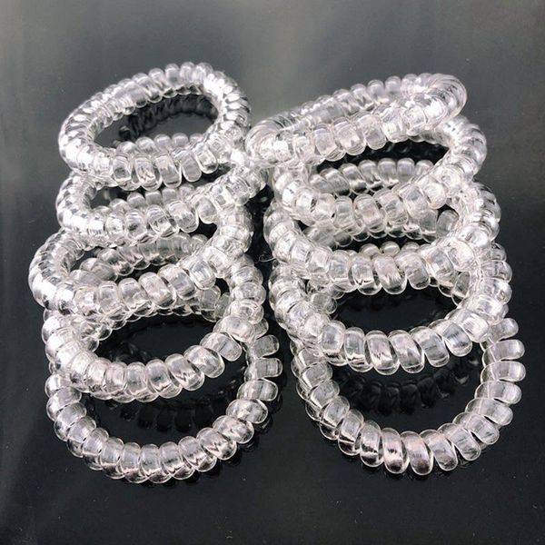 

размер 5.5 см прозрачная телефонная телефонная веревка резина резиновая девушка гемас аксессуары 4 шт. / лот размер wmtomr otsweat, Silver