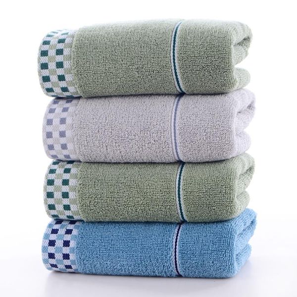 

plaid face towel thick soft for adults 100% cotton 1026