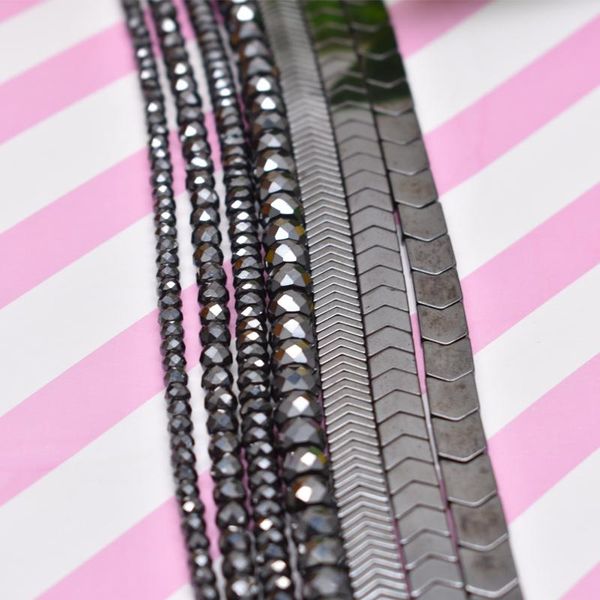 

натуральный камень специальные квадратные квадратные черный гематитные бусины с круглыми свободными бусинами для ожерелья браслет женщины му