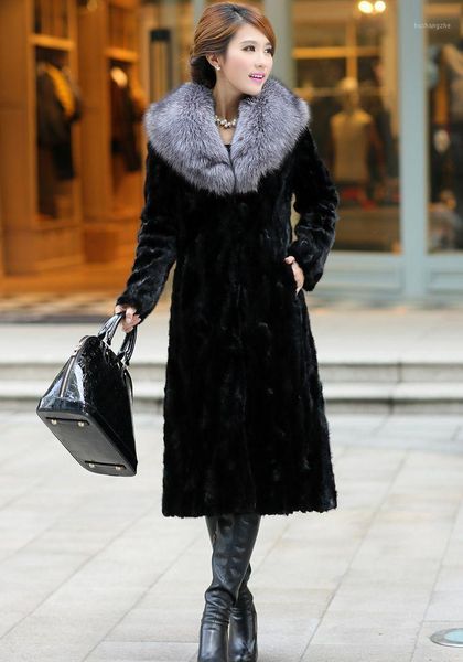 

winter elegant women faux fur coat thick fluffy long sleeve luxury fur jacket mujer bontjas warm furry shaggy outerwear 20201, Black