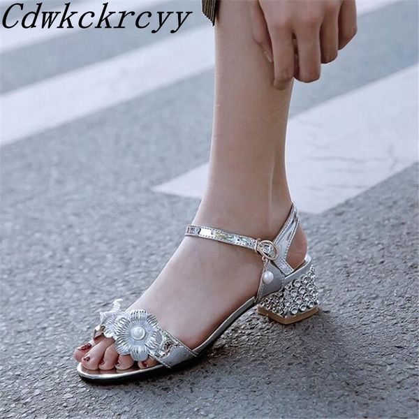 

summer new pattern fashion europe and america simplicity high-heeled women sandals golden silvery flower women sandals size34-43, Black