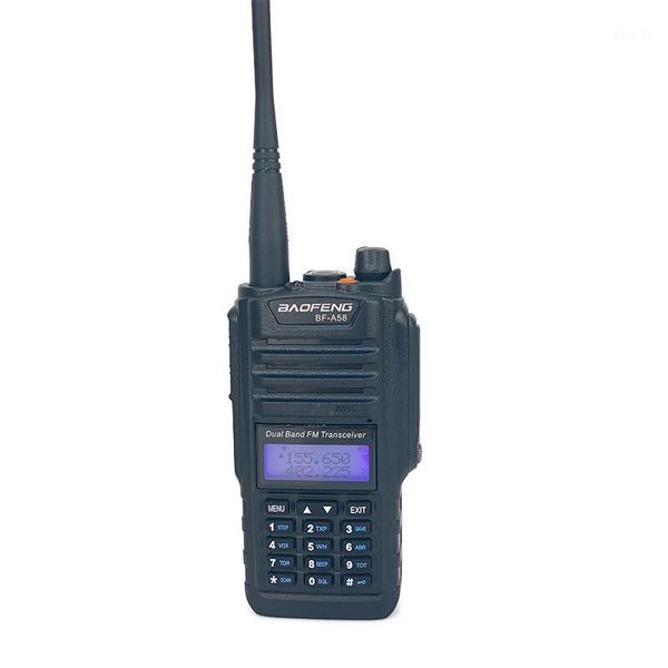

walkie talkie bf-a58 baofeng vhf uhf dual band ip67 waterproof portable fm two way radio ham 136-174mhz 400-520mhz1