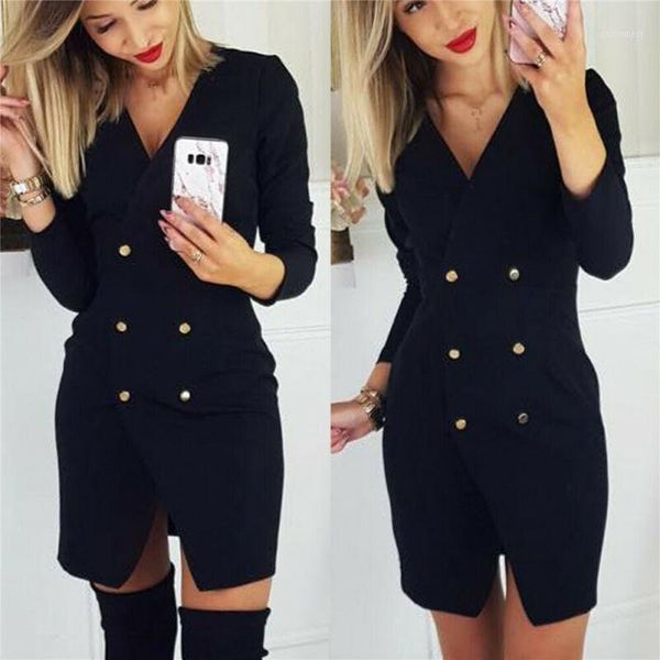 

casual dresses women ladies 2021 fashion bandage bodycon long mini dress sleeve evening party club dresses1, Black;gray