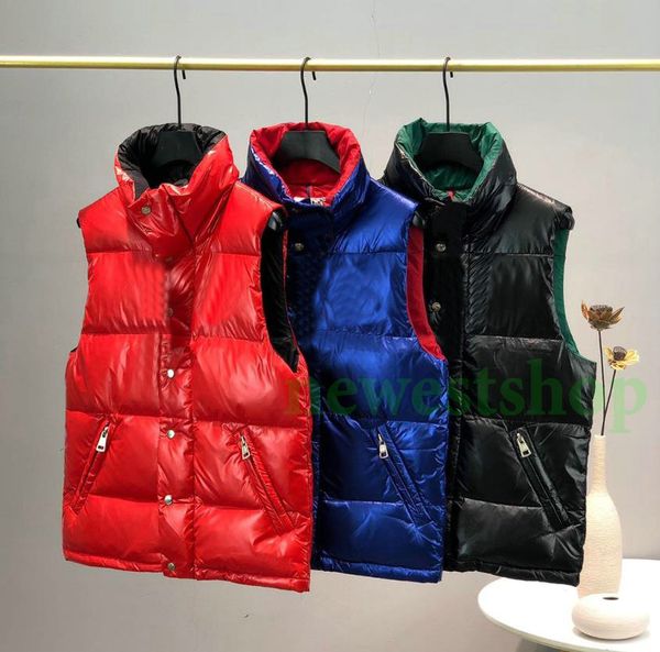 

2021 new luxury designer jacket down vest men womens winter warm vest coat parka round neck letter print jacket 3 colors s-2xl, Black