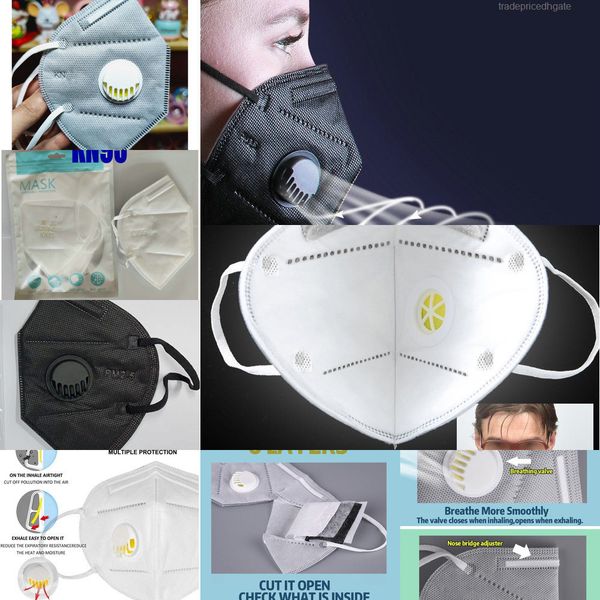 

6 factory layer supply packaging 95% filter retail designer face mask activated carbon bre hvlm