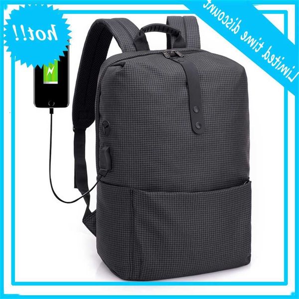 

cai plate pattern backpack lapusb houndstooth office collage case anti-theft back pack tasks travel male casual business women