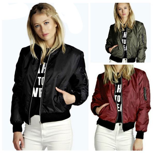 

spring bomber jacket women long sleeve basic coats bomber jacket casual thin short jackets women outerwear jaqueta feminina, Black;brown