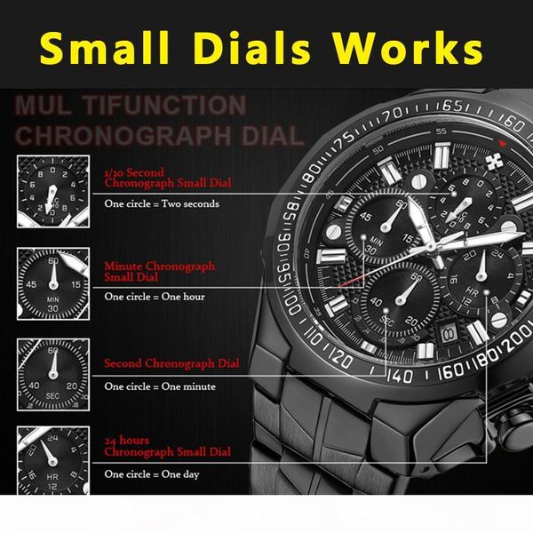 

relogio masculino wrist watches men 2020 brand luxury wwoor golden chronograph men watches gold big male wristwatch man 2019 cx200804, Slivery;brown