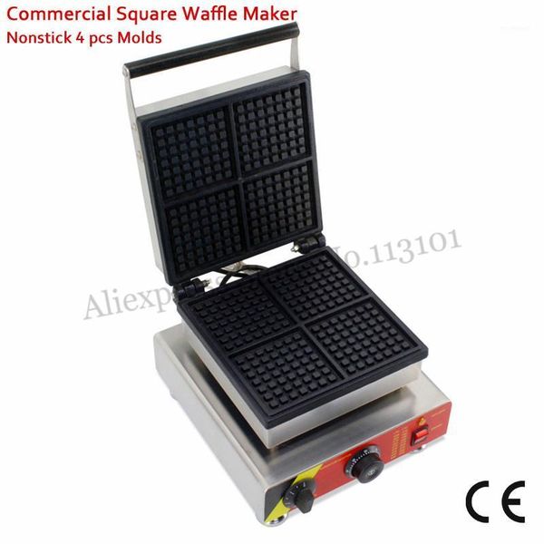 

bread makers electric square waffle machine stainless steel cake maker 4 moulds commercial use 110v/220v 1500w for restaurants1