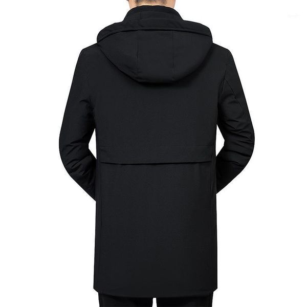 

winter men parka outwear winter warm casual all-match men's coat male hooded jackets windproof padded overcoat coat1, Black