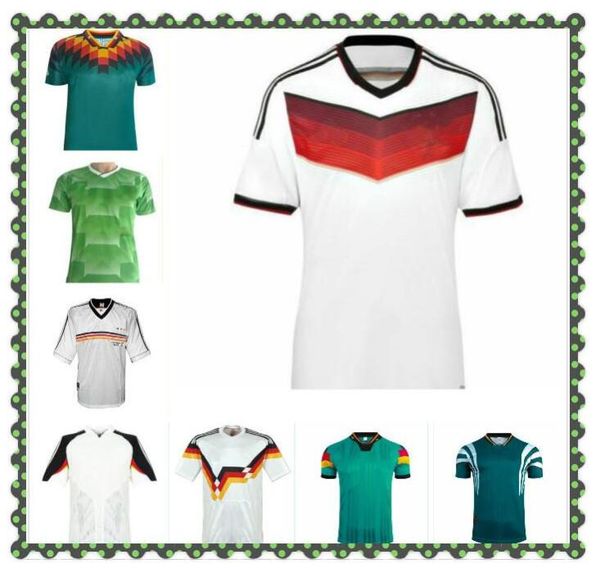 

80 88 90 92 94 96 98 2004 /06 2014 retro soccer jersey matthaus klinsmann ballack vintage soccer jersey classic football shirt, Black;yellow