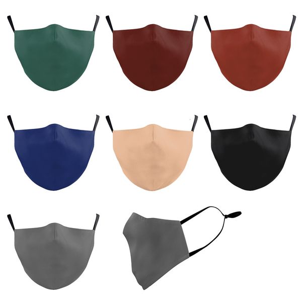 

face painting pure color fashion mask reusable 3d protective pm2.5 filter 5 layers dustproof windproof hazze f