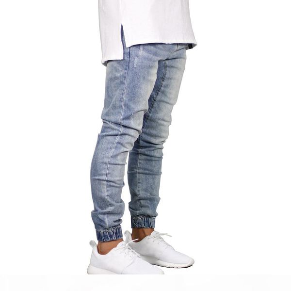 

fashion stretch jeans denim jogger design hip hop joggers for men y5036 mx200814, Blue