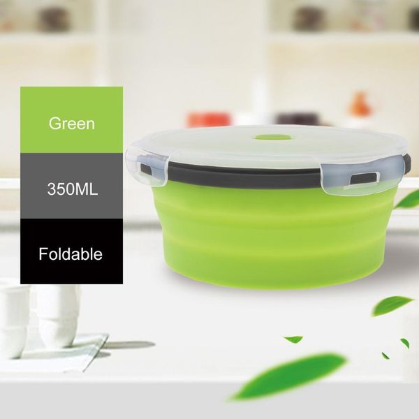 

silicone lunch box collapsible portable bowl bento boxes container microwavable portable picnic camping rectangle outdoor box wmtiby