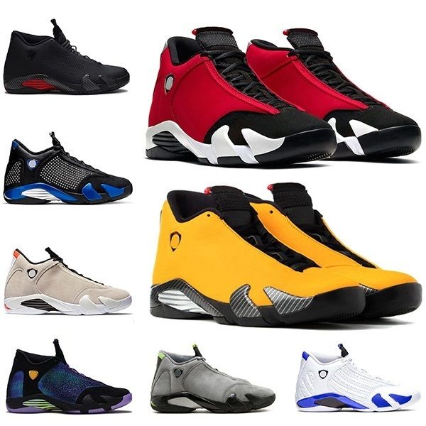 

2020 баскетбольные туфли jumpman 14 14s тренажерный зал красный конфеты тростник гипер королевский пустынный песок черный белый желтый мужск