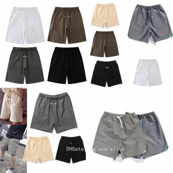 

2021ss reflective mens shorts pants casual letter-printed trousers with loose loops hip-hop fog womens summer short, White;black