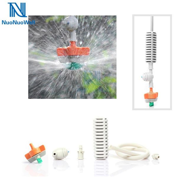 

watering equipments nuonuowell 10pcs-pack atomizing nozzle misting hanging sprinkler kit garden greenhouse irrigation 1/4'' hose c