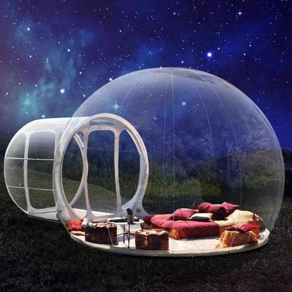 Bubble Dome Tent Clear Bubble Hotel 3M Diâmetro Inflável Casa de Bolha Atacado Barato Frete Grátis Bomba de Ar livre