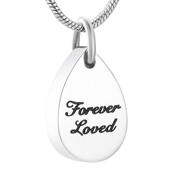 

chains ijd9999 stainless steel souvenir forever loved pendant cremation keepsake necklace for ashes urn memorial jewelry, Silver