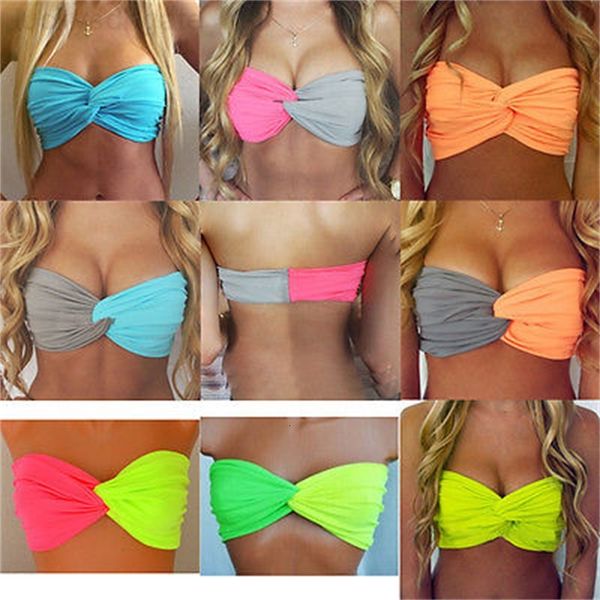 

swimwear fg1511 2015 padded women bandeau beach bikini swimsuit bathing suit, White;black