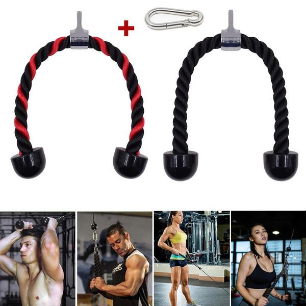 

resistance bands 90cm fitness triceps rope nylon drawstring push pull down cord gym biceps back workout equipment home strength exercise gri
