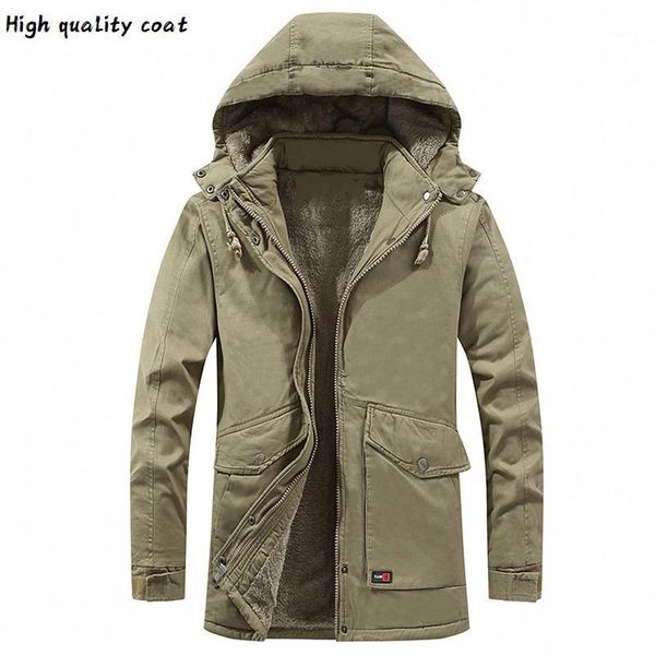 

arrivals new thick fleece warm parkas jackets men clothes casual men parka coat windproof hooded jacket windbreaker1, Black