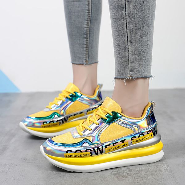 

women platform designer shoes casual basket femme new fashion breathable ladies chunky sneakers zapatillas mujer deportiva 201201, Black