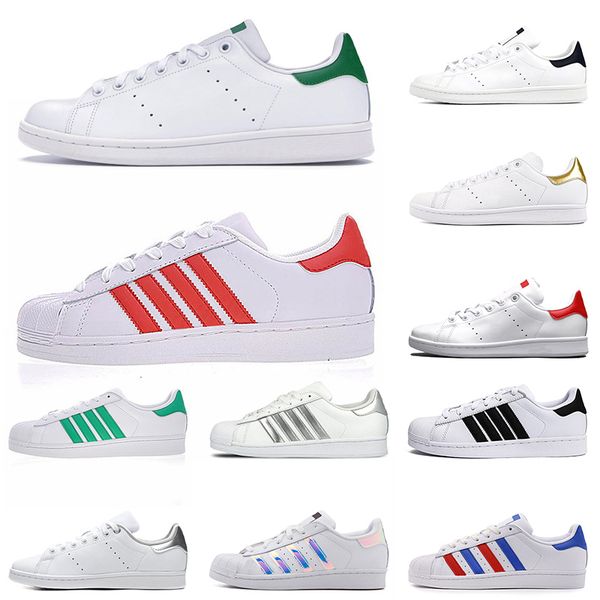 

2020 new arrival designer stan smith red green flat platform casual sneakers shoes superstars black gold silver for mens women trainers
