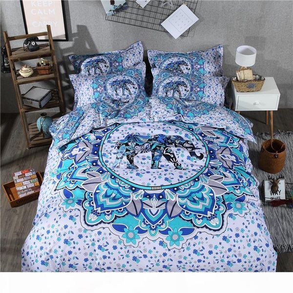

mandala комплект постельных принадлежностей розовый и голубой пододеяльник с наволочки перья комплект постельного бифштексы печатных 3шт пос