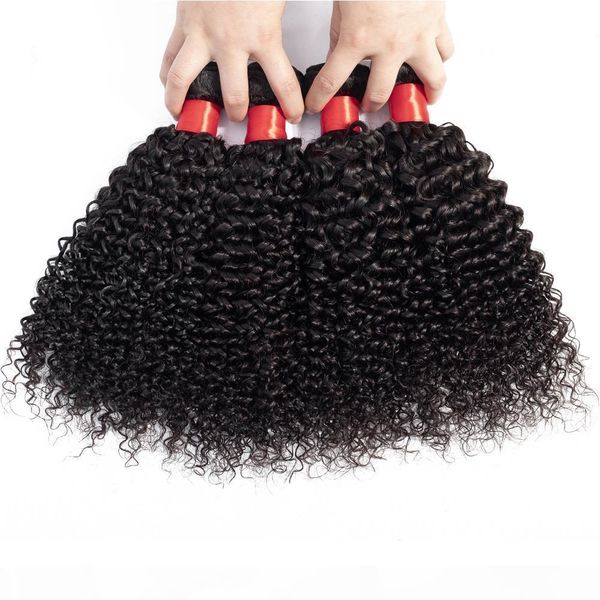 

indian kinky curly hair extensions bundles 3pcs lot brazilian peruvian malaysian virgin remy hair human curly hair weave, Black
