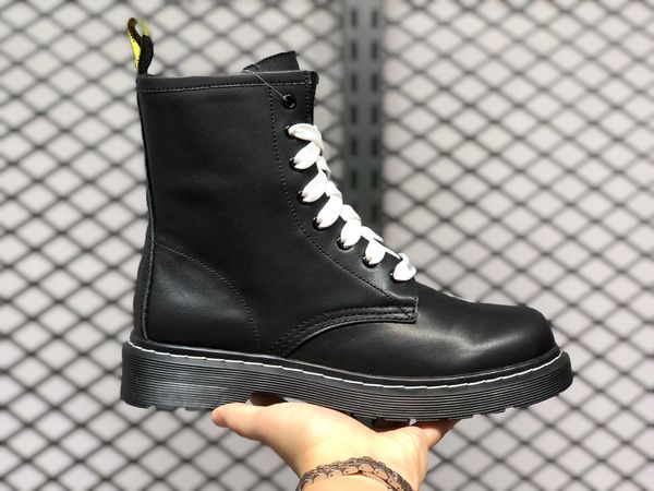 

new fashion martin boots for women with fur lining classic style christmas gift winter ankle short casual shoes outdoor booties, Black