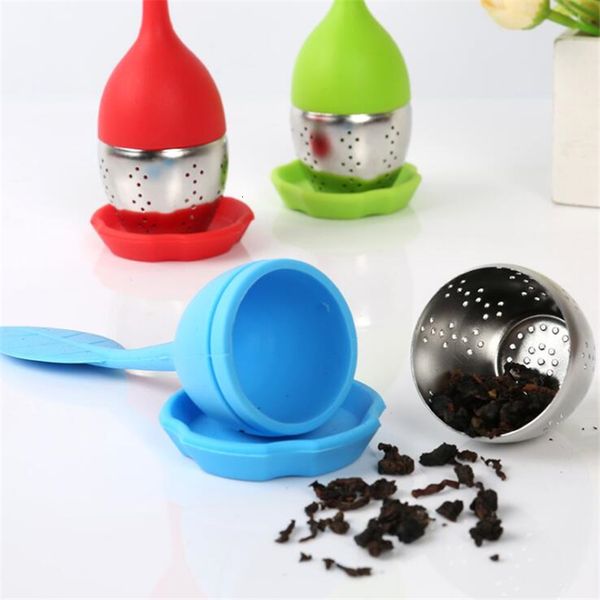 

food silicon with leaf silicone infuser grade make bag filter creative stainless steel tea strainers dhl ing