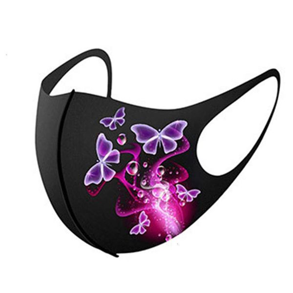

face designer 2020 christmas ice silk print butterfly fashion mouth mask dustproof sunscreen bloutletcal