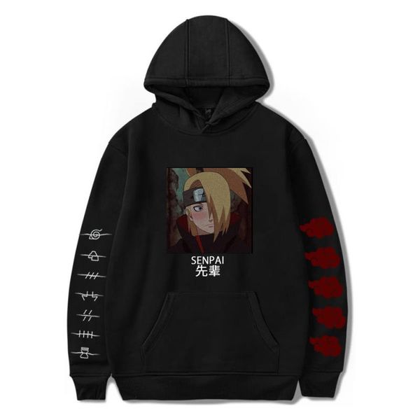 

oversized streetwear pullover cloud women naruto hoodie men hoodies akatsuki symbols uchiha itach coat sweatshirt wjlnd, Black