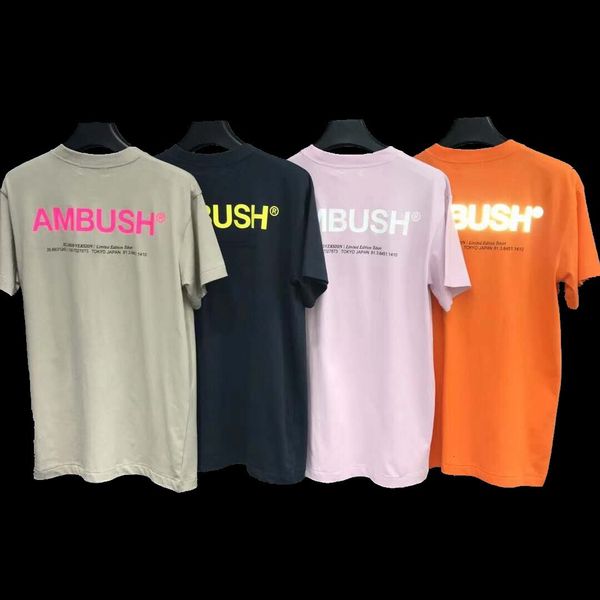 

ambush mens ambush hip hop shirt short-sleeved t-shirt high street hip-hop loose casual printing rap fashion hip hop for men and women, White;black