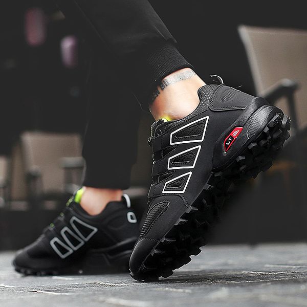 

marson men's casual shoes sport comfortable breathable sneakers fashion leather outdoor soft casual footwear plus size, Black;white