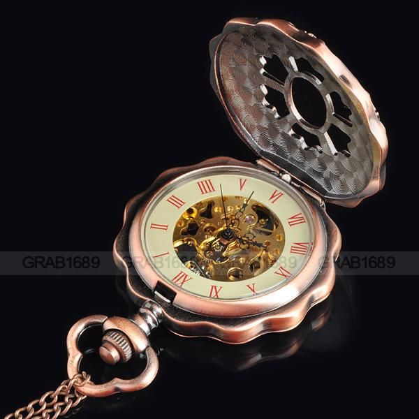 

новый старинный цветок steampunk matic fob медальёные карманные часы с цепными ожерельем мужские женские подарок sqcgjz, Slivery;golden