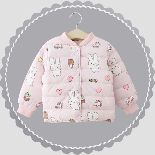 

girls' down padded jacket liner autumn / winter 2020 0-1-2-3 years old children's cotton padded jacket, Blue;gray