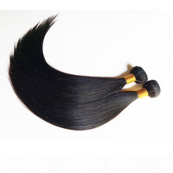 

brazilian european silky straight virgin hair 3 4 5bundles unprocessed human hair weave indian mongolian remy hair extensions double weft, Black