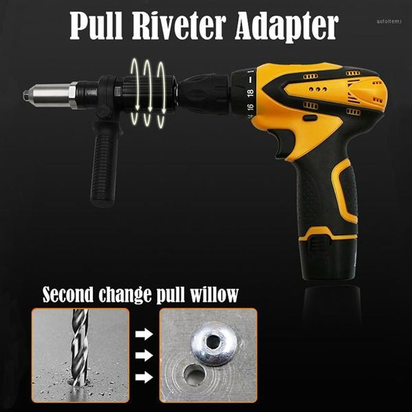

1 set multifunction electric rivet nut riveting tool cordless riveting drill adaptor insert nut tool nail auto rivet1