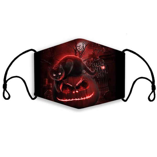 

factory halloween kidface fashion cotton reusable masks pumpkin castle festival mask dust windproof adjustable face p5uun