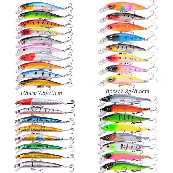 

mixed fishing lure kits crankbait minnow popper vib soft lure bass baits wobbler set lifelike fake fishing bai qyltsx